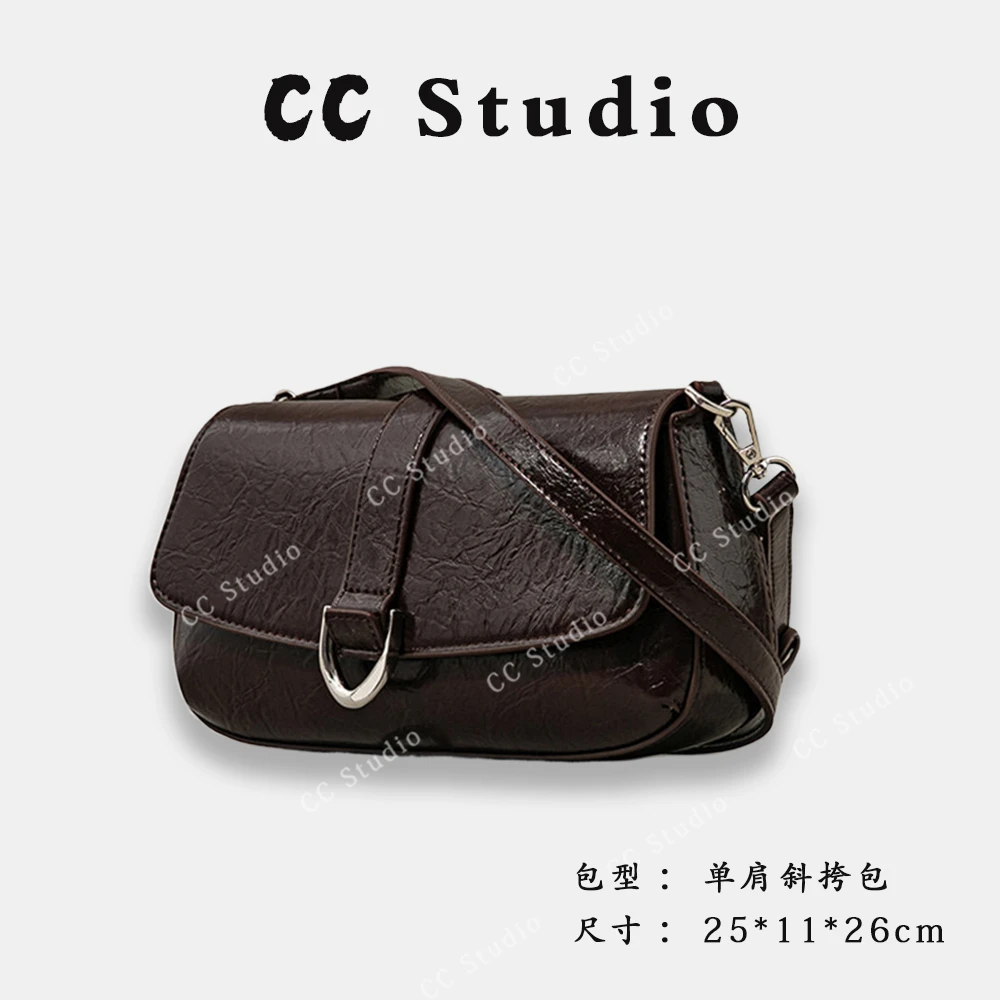【云云甄选】SK-82692-咖啡-轻奢时尚简约百搭女士新款单肩斜跨包