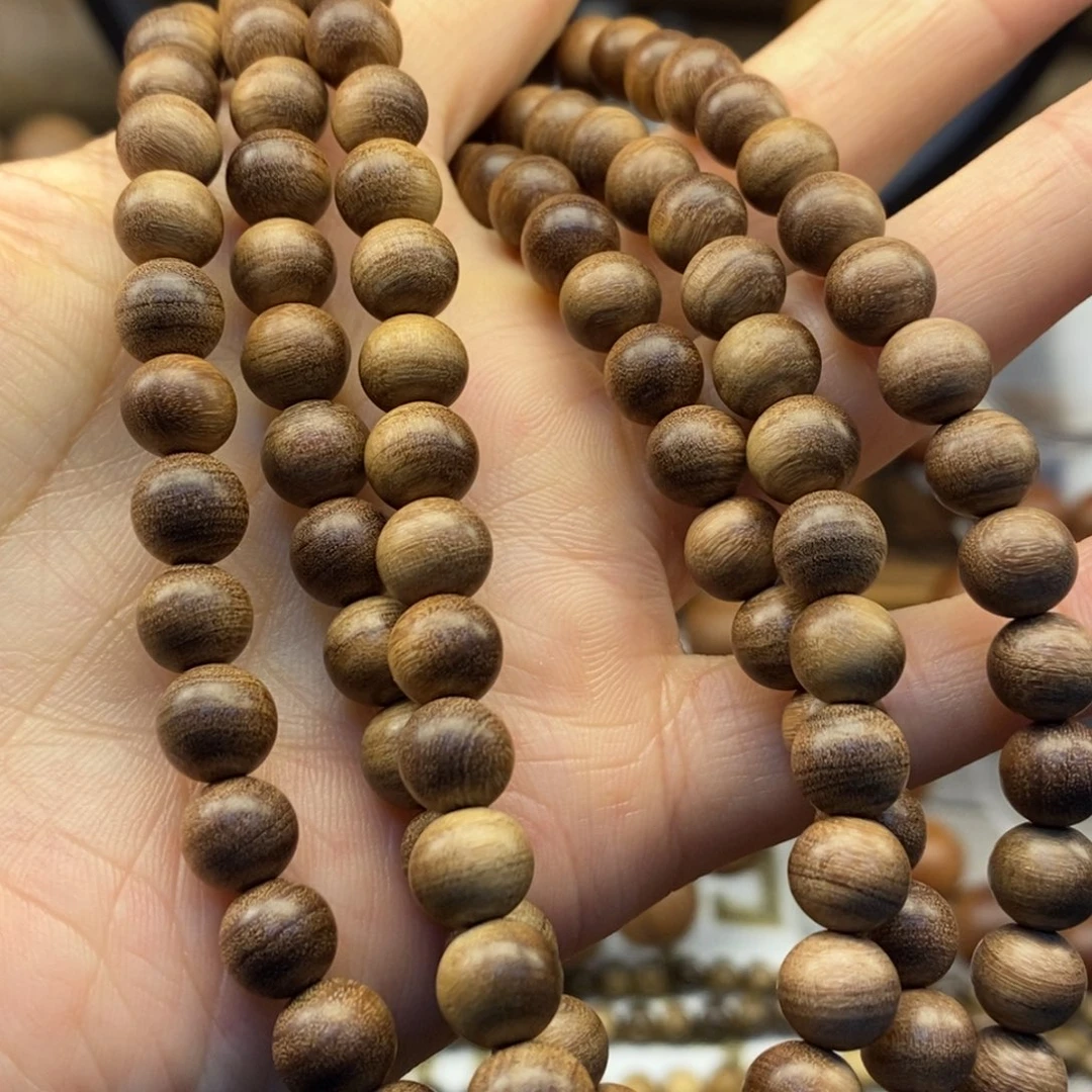 檀香木手串/手链0.8老山檀黑肉横纹奶香念珠
