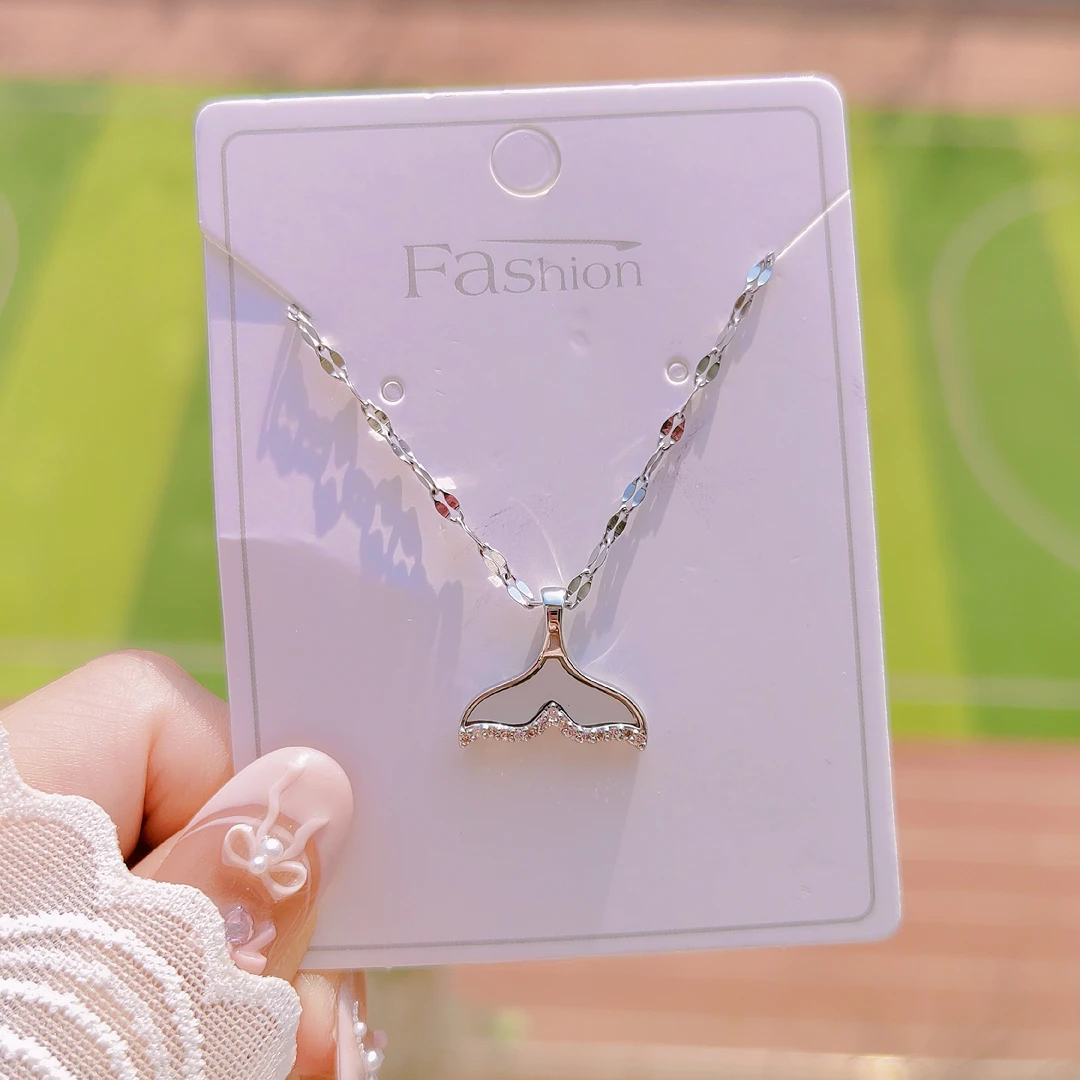 钛钢项链 简约百搭轻奢气质精致坠链小众时尚经典钛钢锁骨项链