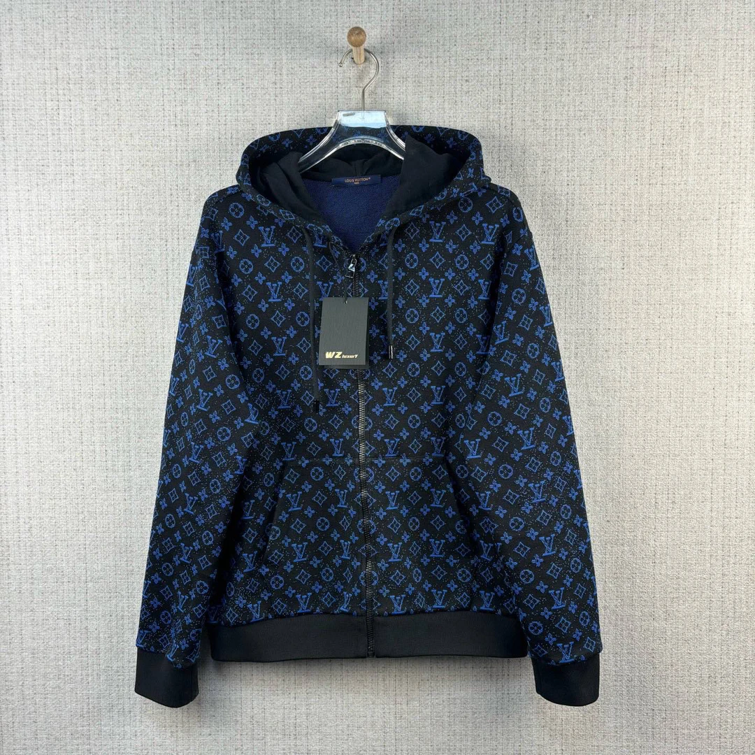 99新 LouisVuitton/路易威登 经典Logo印花满印连帽夹克/M码/9034