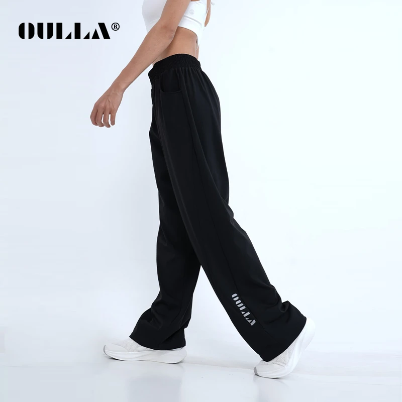 OULLA【精选】高腰显瘦垂感透气户外宽松弹力云朵香蕉卫裤EM3712