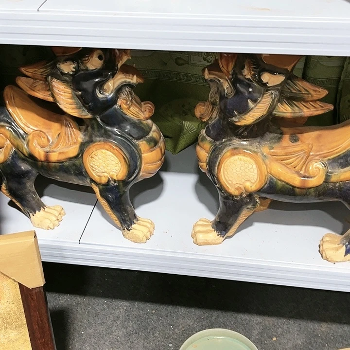 瓦当摆件摆件茶桌茶台陶瓷巨*