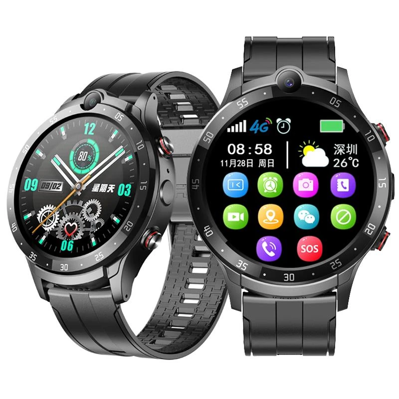 插卡接打电话手表手机智能通话圆形4G全网通定位防水视频男女学生