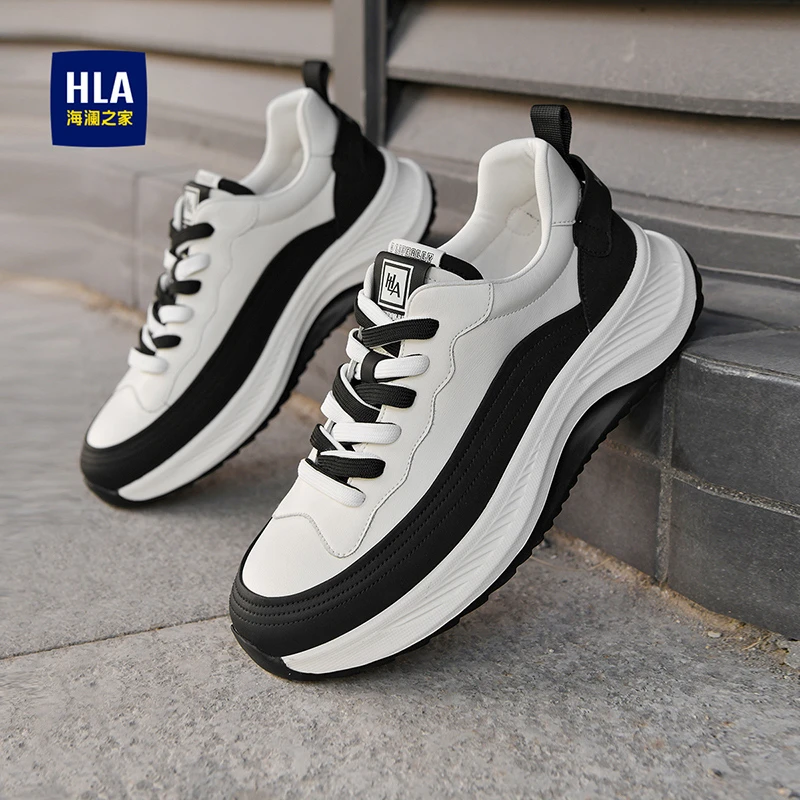 HLA/海澜之家男鞋2025春季新款时尚增高运动休闲鞋百搭舒适潮鞋
