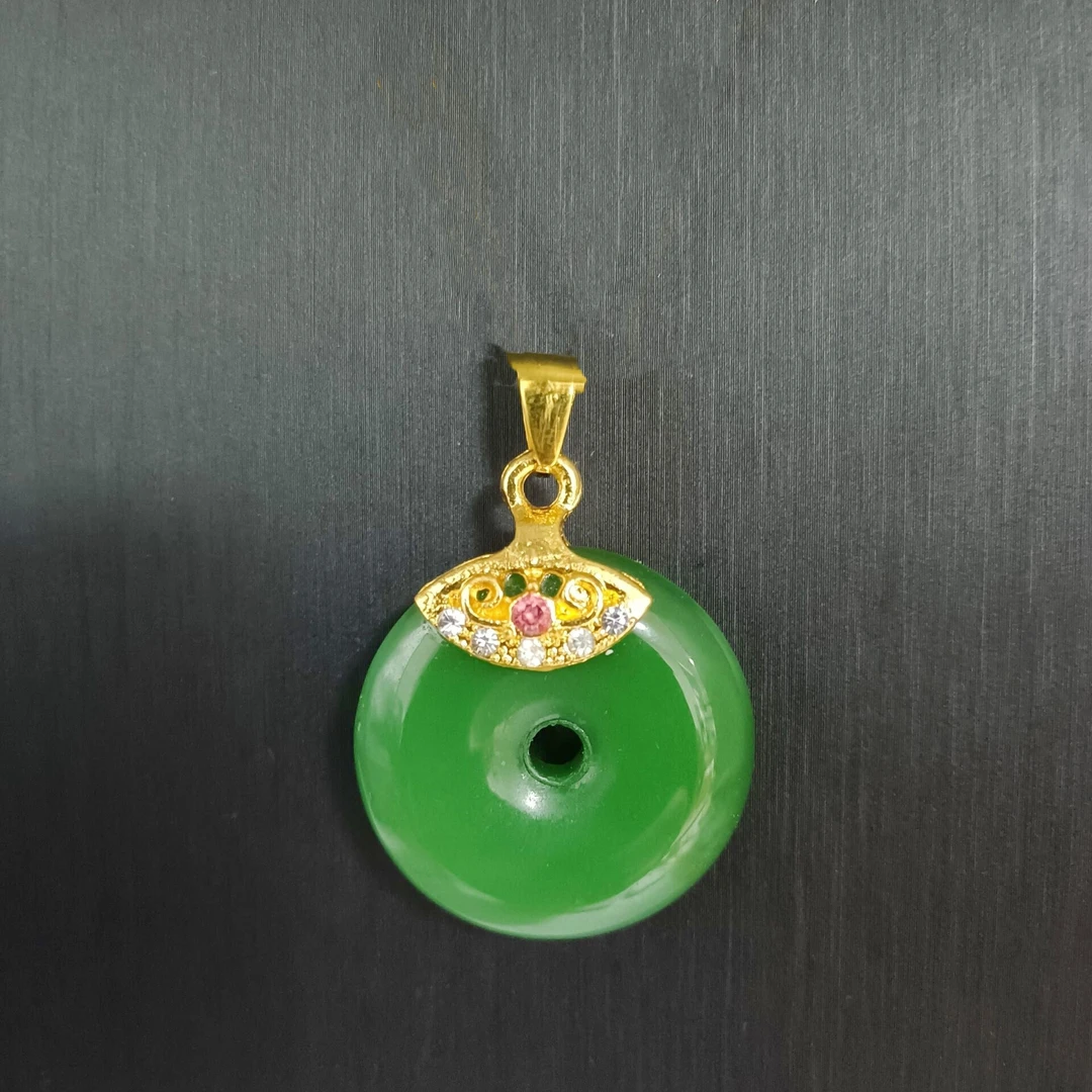 伲雅 精美轻奢吊坠（B08）平安扣玻璃单吊坠不带链条