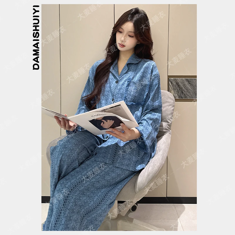 2025新款长袖秋季厚款长裤睡衣家居服套装轻奢加厚秋冬季女士