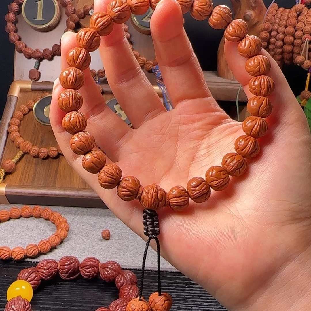 手串桃核11野生玉麒麟