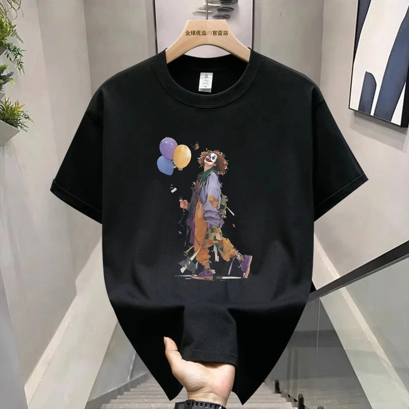 海外订单尾货~剪标撤回外贸重磅纯棉潮牌美式短袖T恤男女宽松上衣