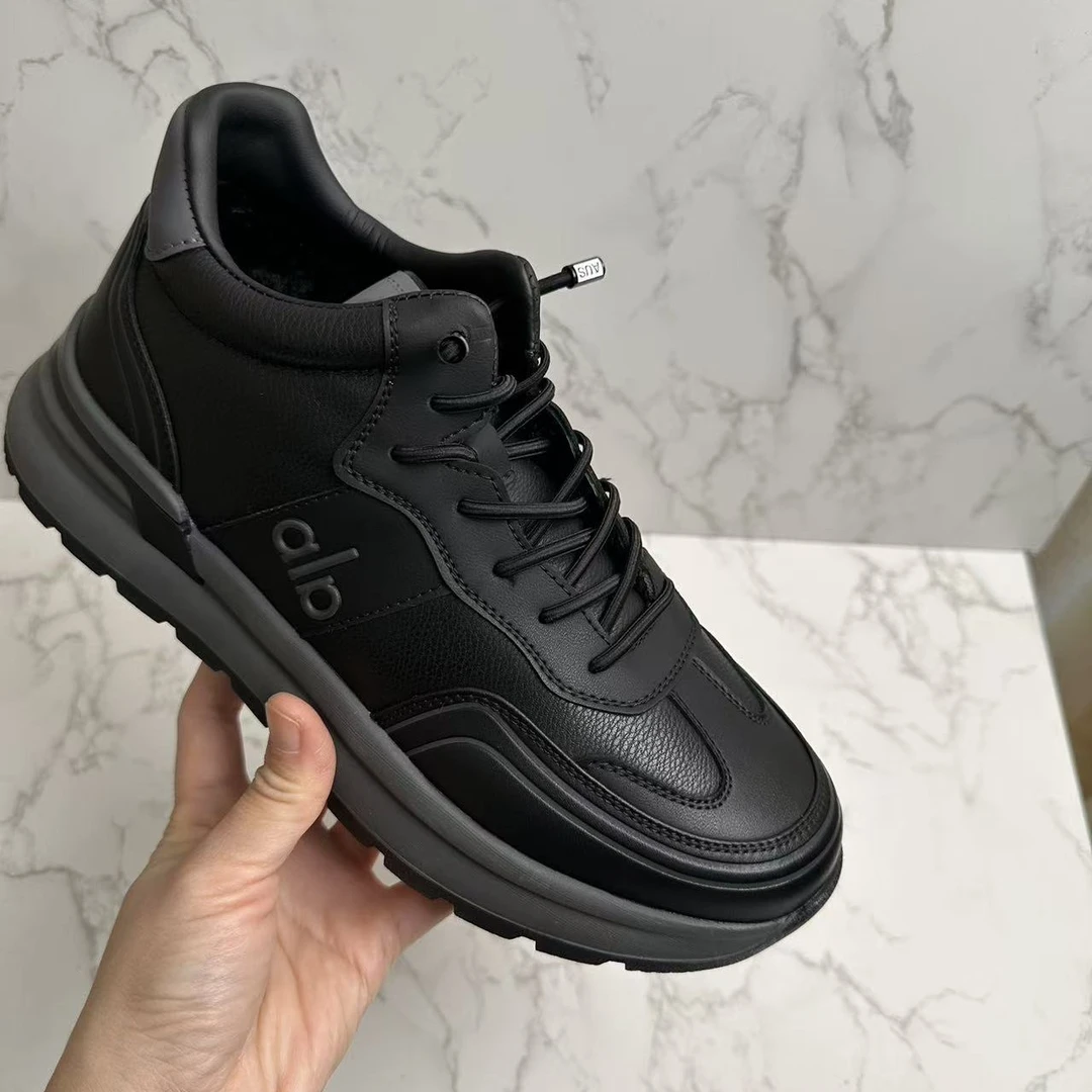 男士轻便休闲棉皮鞋低帮保暖防滑一脚蹬休闲鞋