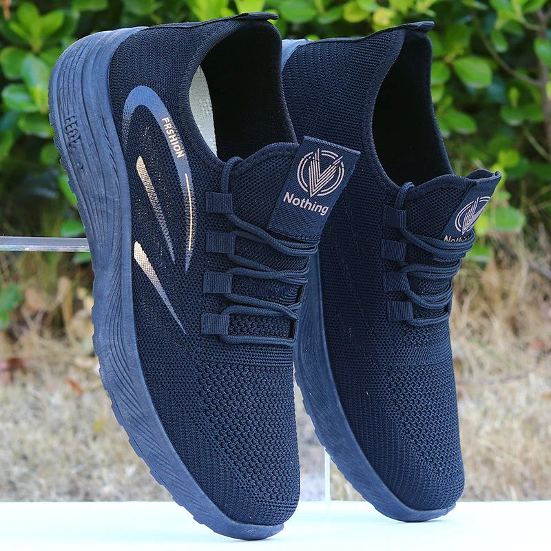 夏季透气网面鞋男薄款一脚蹬老北京布鞋防臭防滑工作鞋轻便运动鞋