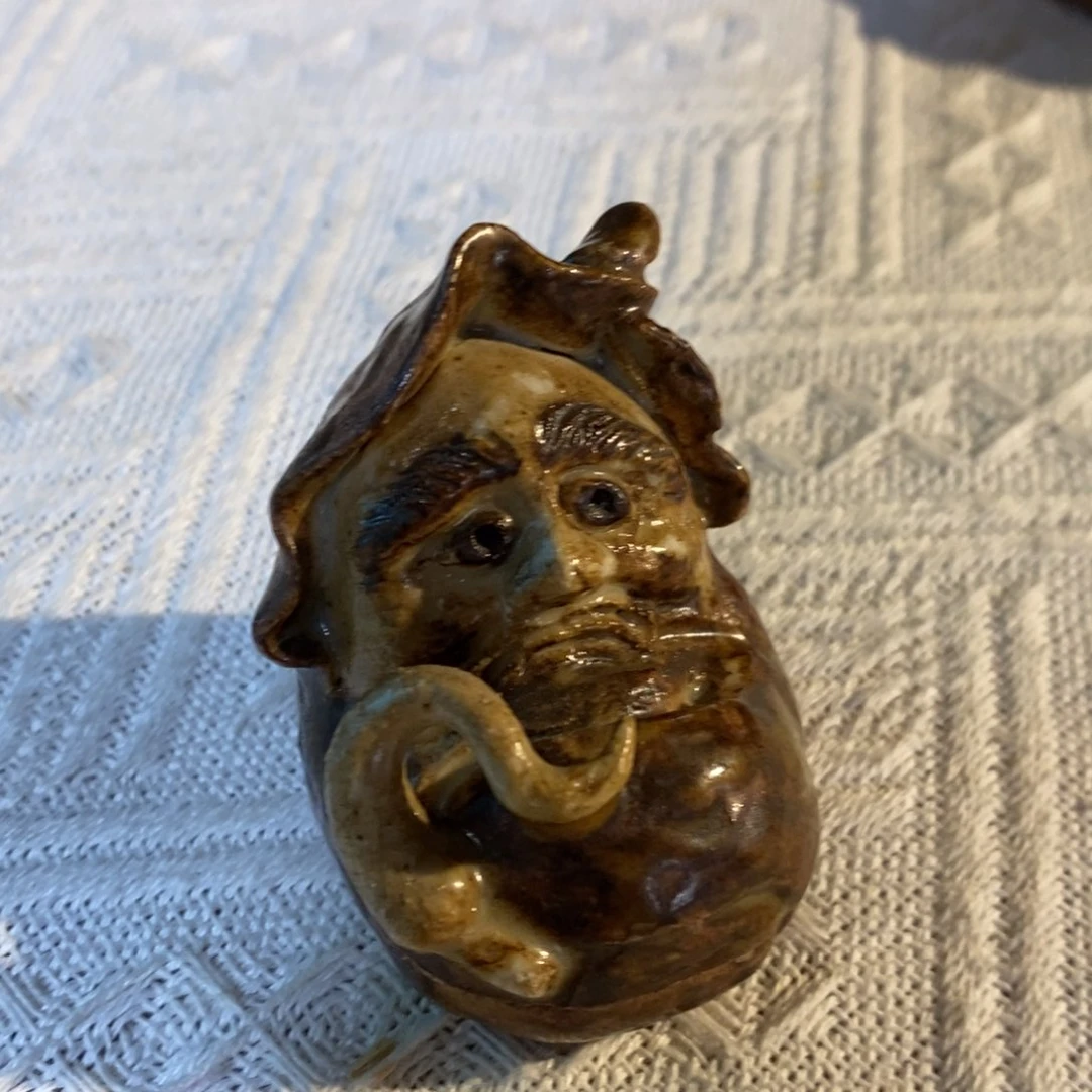 瓷片粗陶达摩香盒