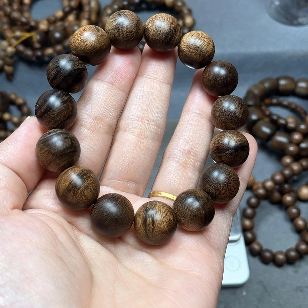 沉香手串明*白棋瘤疤1.5
