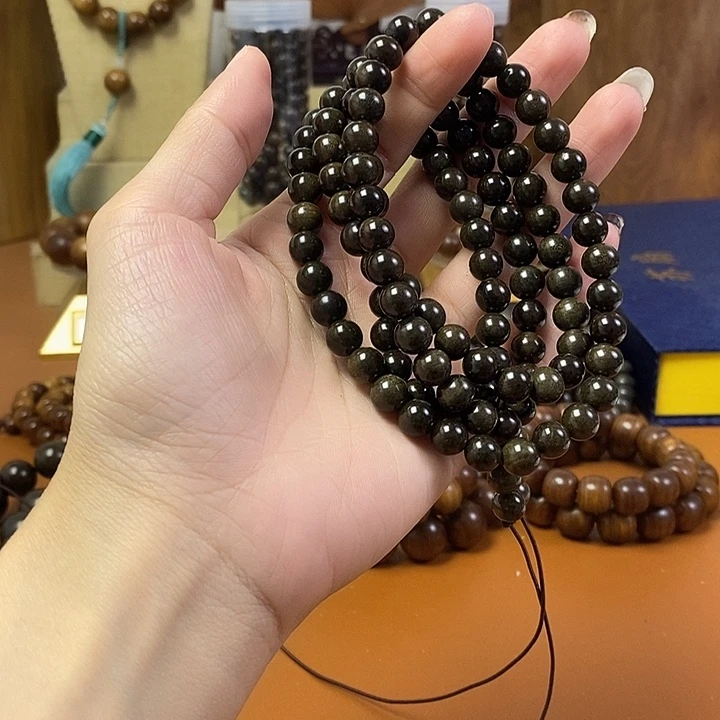 檀香木老山檀香阴沉0.8/108颗