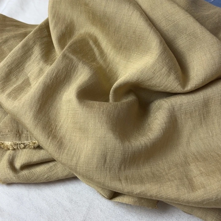 浅卡其色麻棉2米。