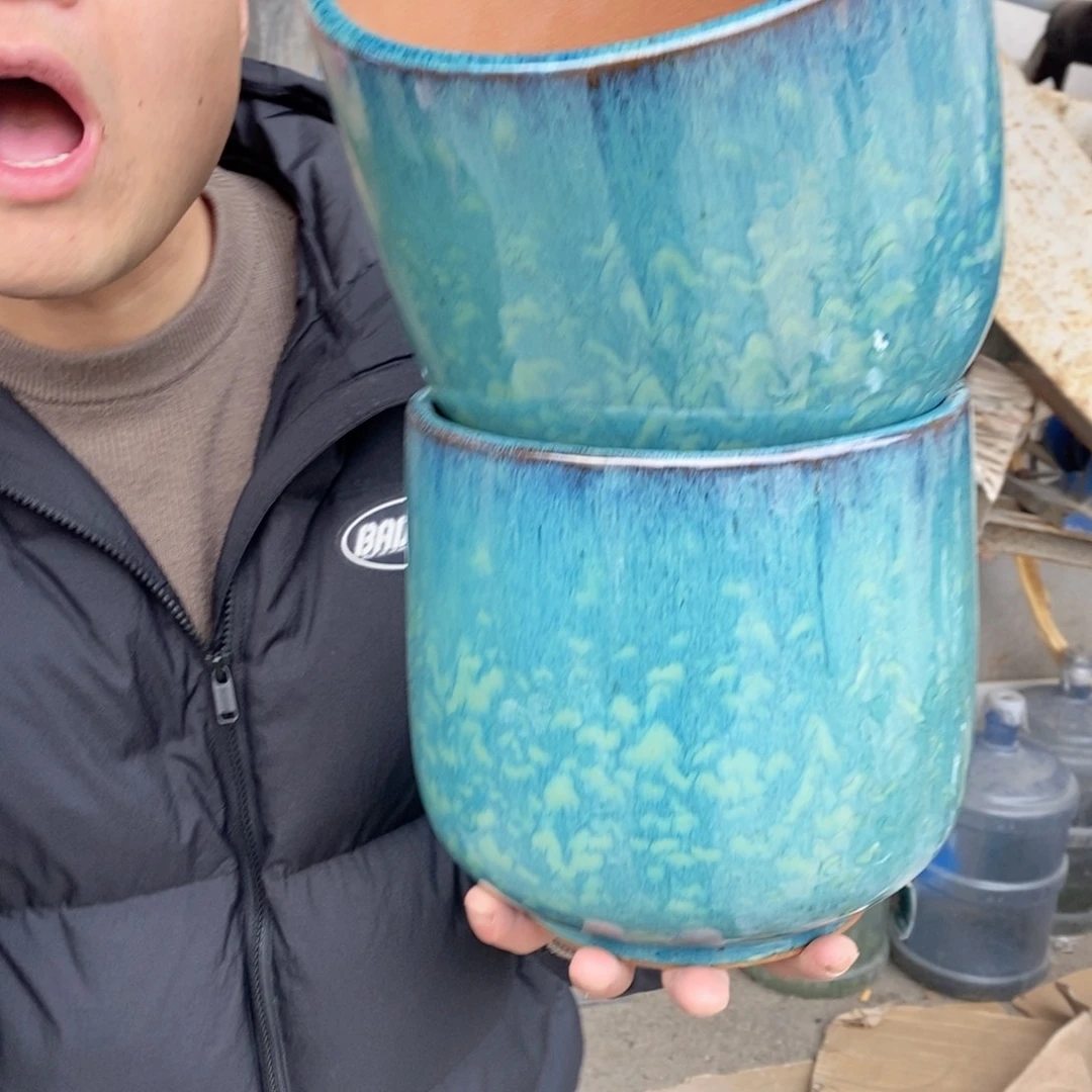 红陶杨杨花盆0212-1006瑕疵