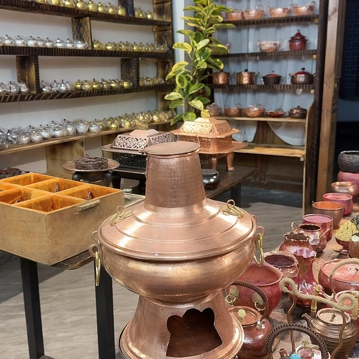 如****紫铜铜火锅一个手工