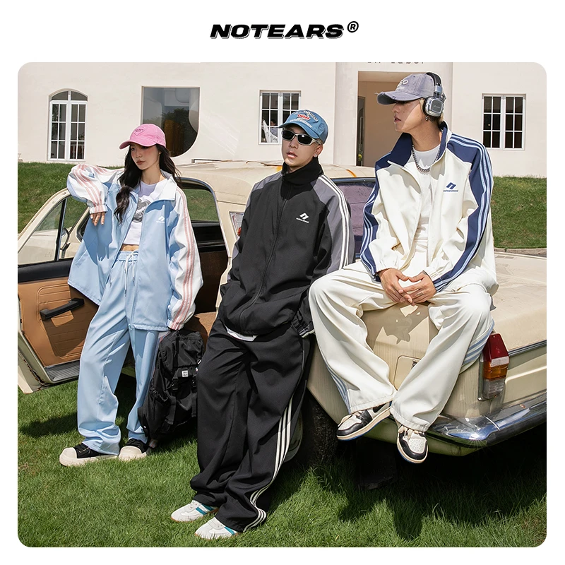 NOTEARS/没有眼泪 美式慵懒休闲运动套装情侣TZ21A