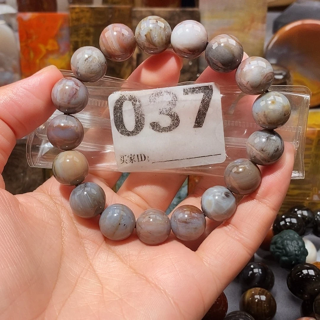 硅化玉天然北票硅化玉手串未镶嵌