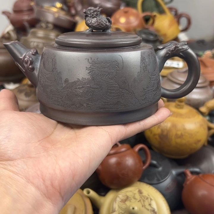 茶壶紫砂尾巴断了