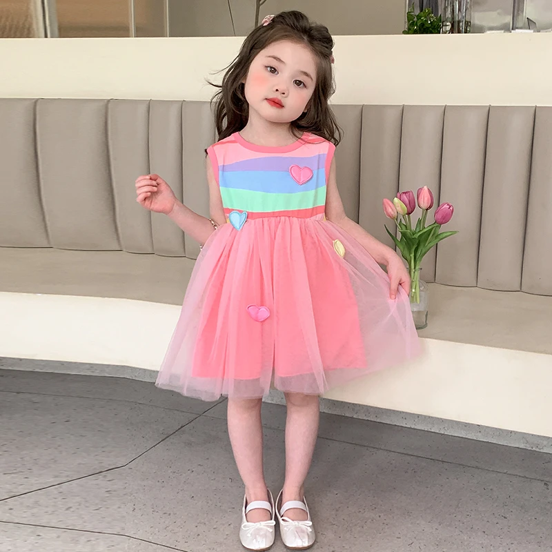 女童连衣裙夏季2025新款多巴胺穿搭儿童女宝超好看洋气时髦裙子夏