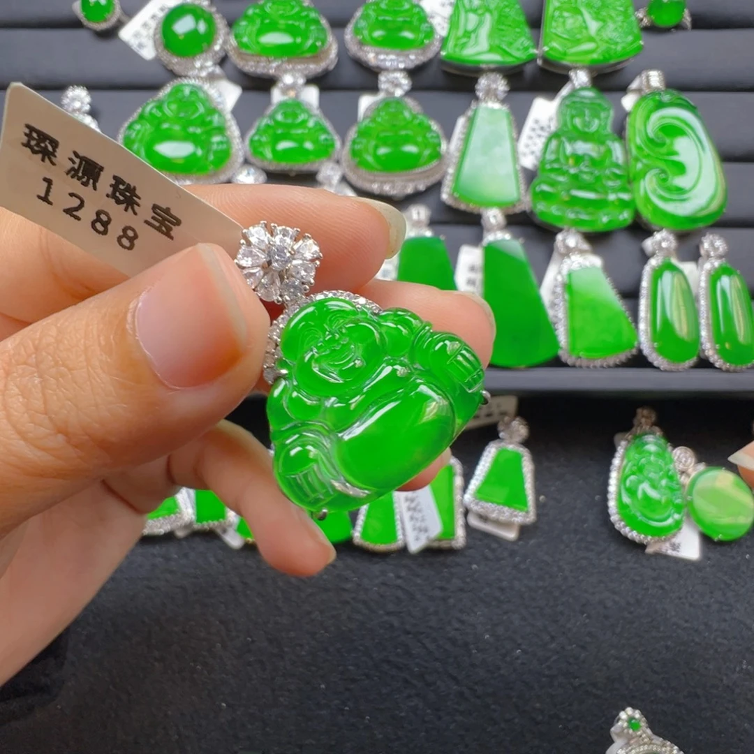 翡翠银S925镶嵌颈饰