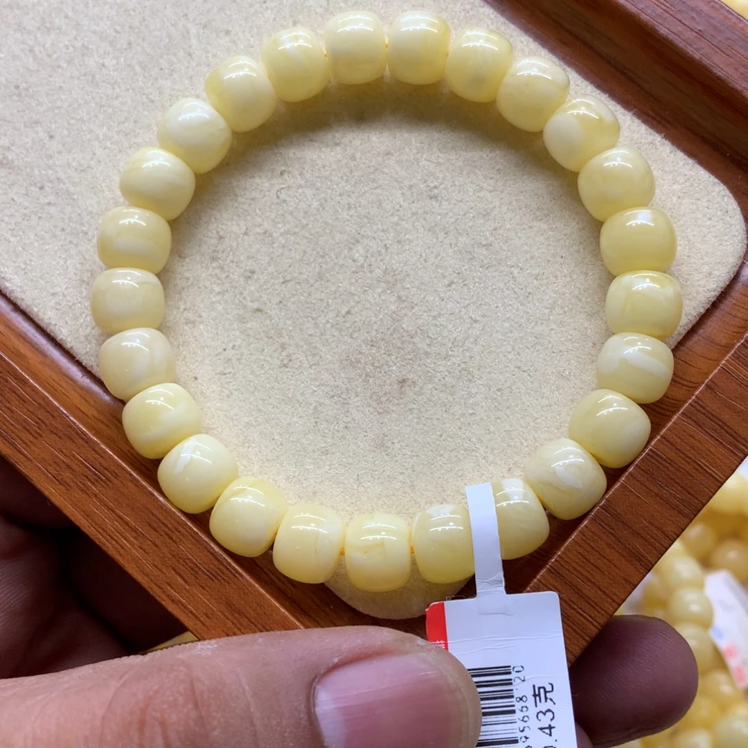 未镶嵌蜜蜡手链蜜蜡