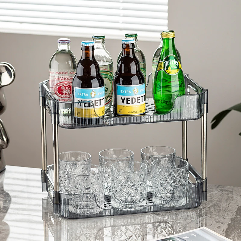 置物架家用餐桌轻奢高颜值高级感茶几台面水杯架子茶杯收纳整理架