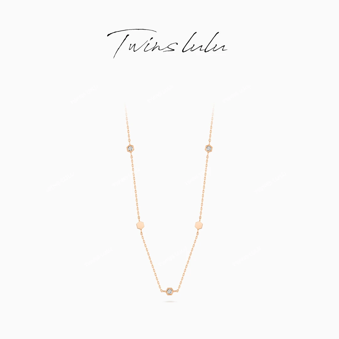 TWINS LULU流光风首饰女款轻奢高级感首饰几何蜂巢项链TSJ10090