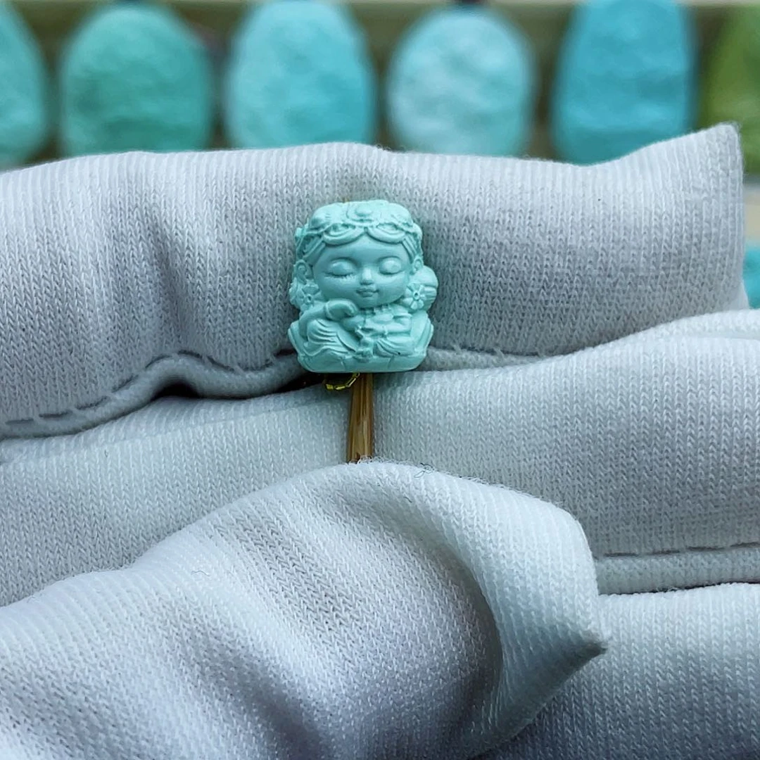 未镶嵌绿松石珠宝半成品