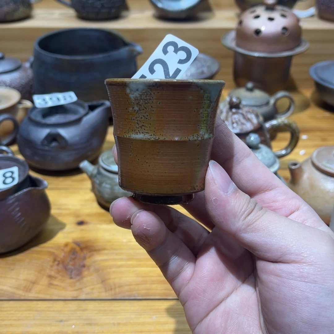 手工制作柴烧茶杯523