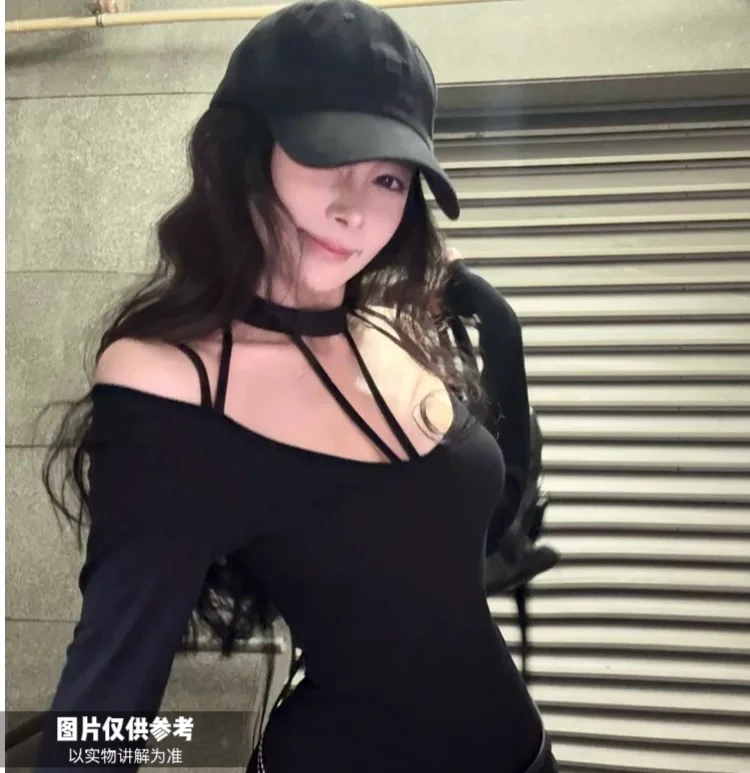 脸脸【千禧辣妹】大码显瘦掐腰性感辣妹千禧风上衣