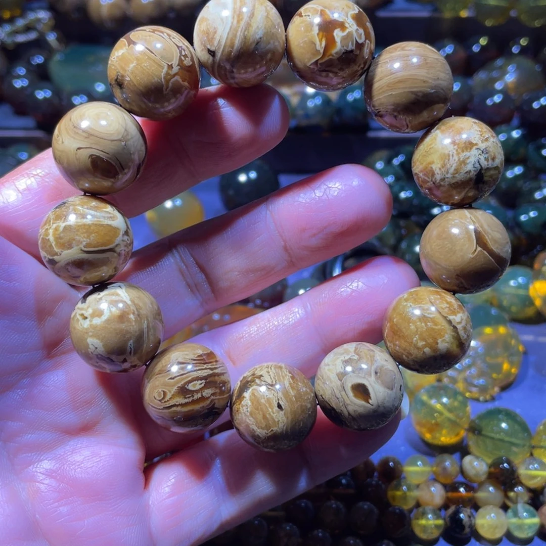 琥珀未镶嵌手链天然