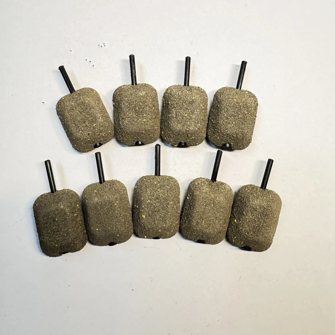 欧鲤钓出口枯草色内联铅喷砂铅坠