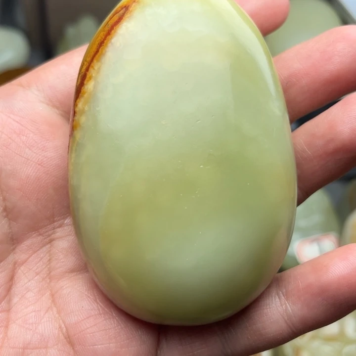 石材方解石手把件