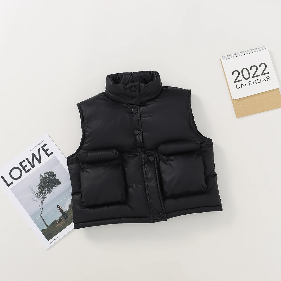 【幼棉优选】儿童时尚人类幼崽纯色防寒羽绒马甲外套92016-92015