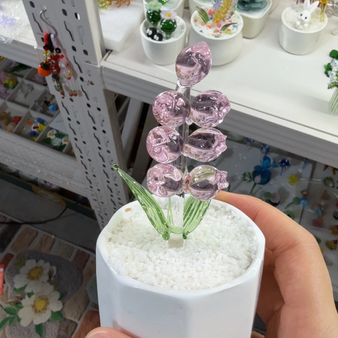伊***陈琉璃手工艺品铃兰花