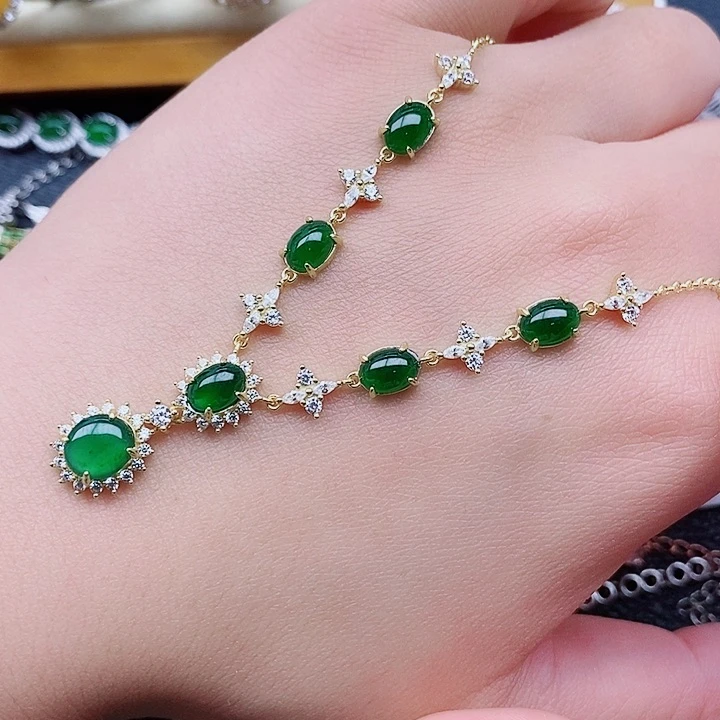 银S925镶嵌戒指翡翠