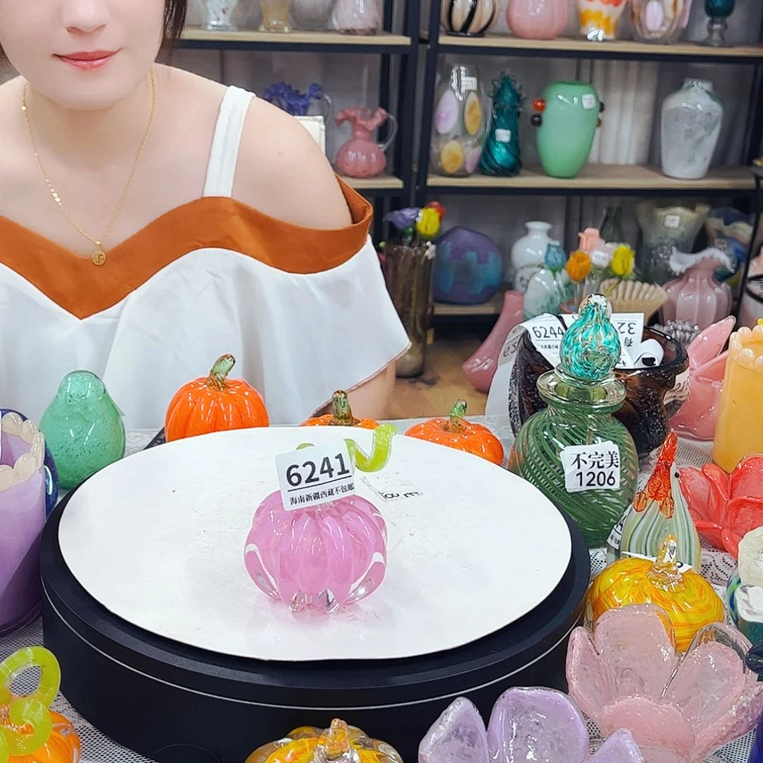 6241 瓜家悦琉璃花瓶摆件