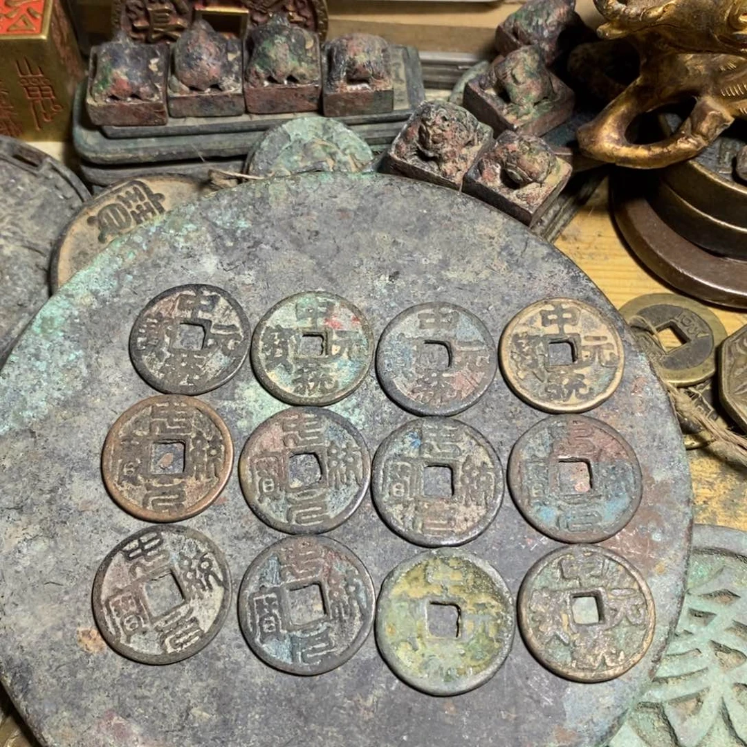 铜现代工艺品学习币12个