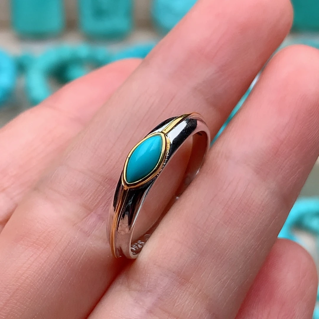 银S925镶嵌绿松石珠宝奇石