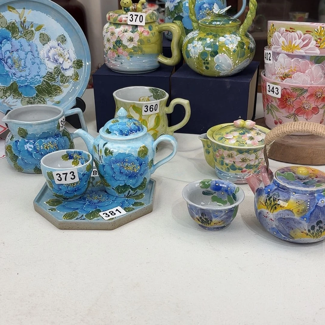 景德镇手绘高温釉下彩陶瓷茶具