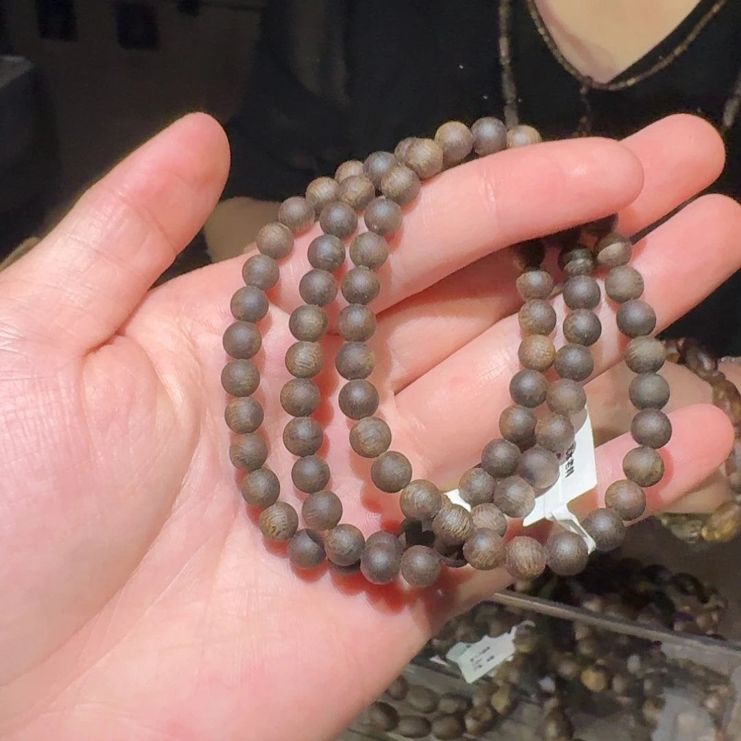 沉香手串白棋母树沉水单圈 6mm 多样性发一