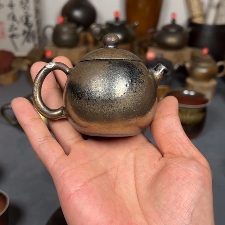 壶紫泥古法柴烧小龙蛋100c c