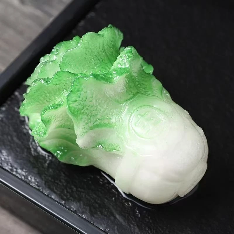 个性台茶宠茶可精品养茶桌茶具宠小白菜配件摆件变色招财玩创