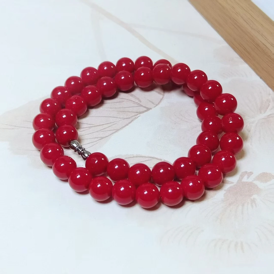 【甄选】鱼头料牛血红雪域红景天项链毛衣链-多样性发货-18