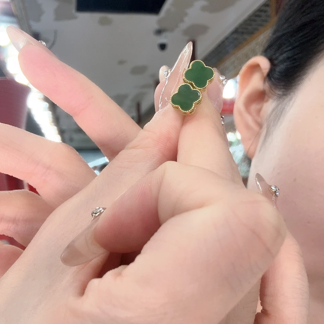 和田玉戒指银S925镶嵌