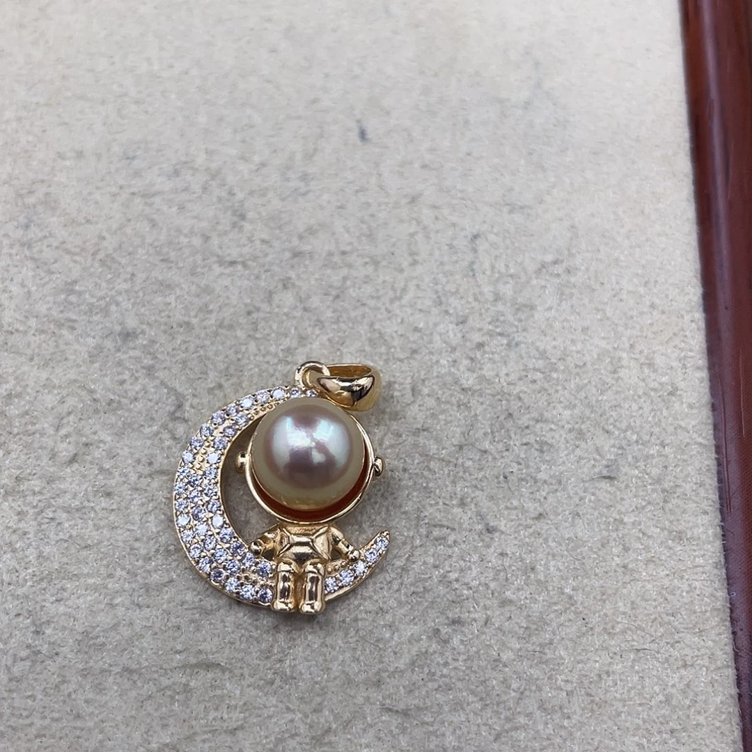 海水珍珠银S925镶嵌颈饰