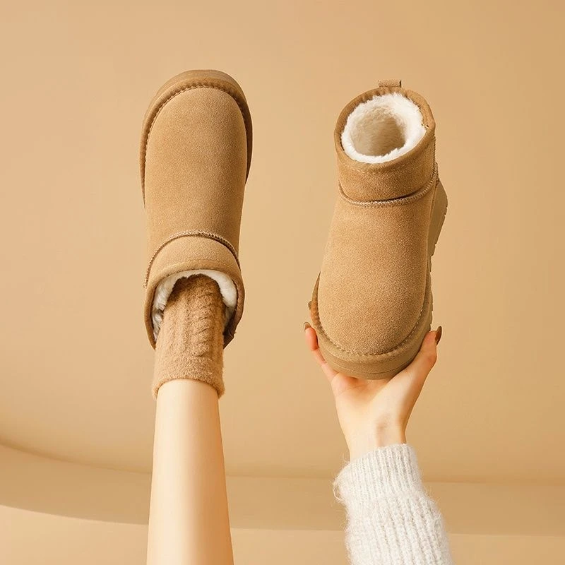 【运费补贴】2025新款保暖短筒冬季防滑加绒加厚舒适棉鞋5853