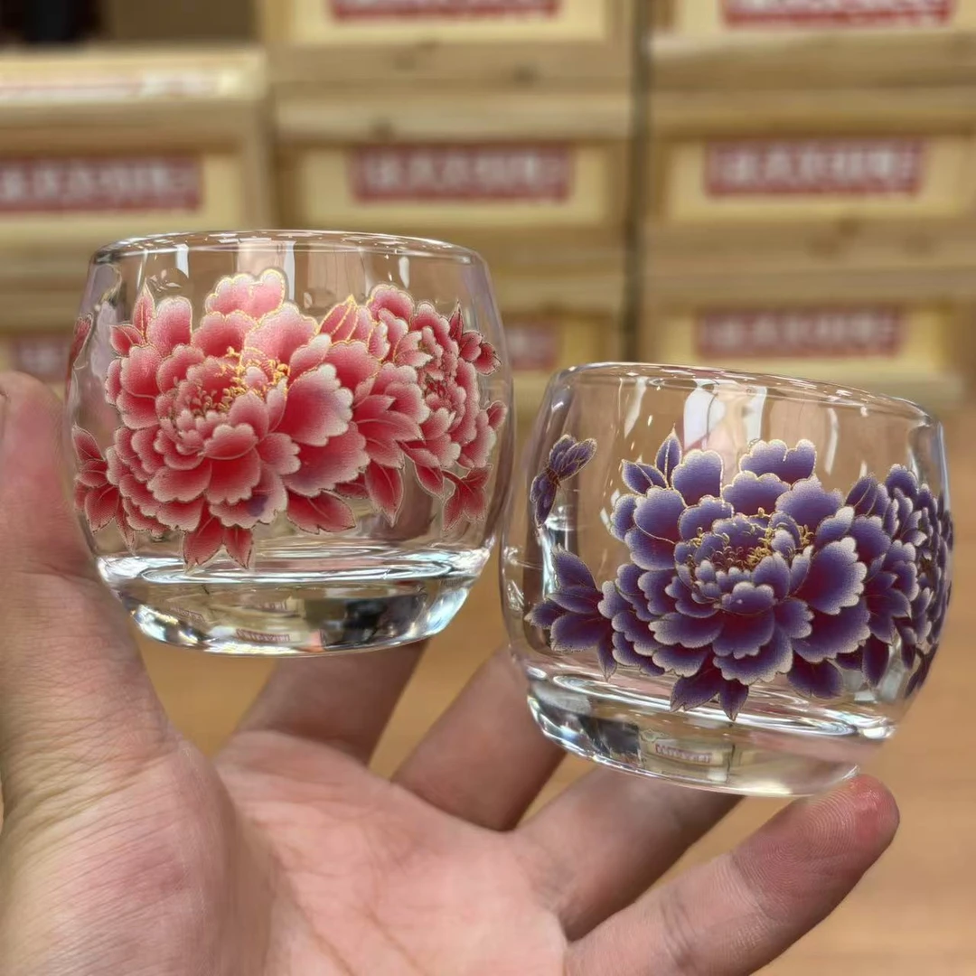 【闪购商品】国色天香牡丹花变色主人杯茶具