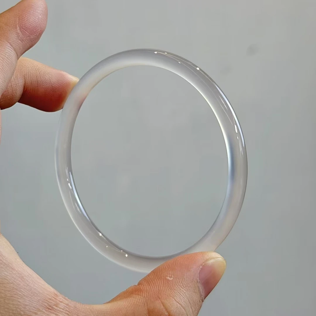 天然玛瑙6m白月光叮当叠戴款玉髓温柔优雅送女友推荐手镯起杠气质